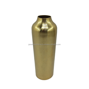 Jarrón de Flores de Metal de Hierro de Color Oro Rosa, Diseño de Lujo para Decoración del Hogar, Acabado en Cobre - Product Image 1