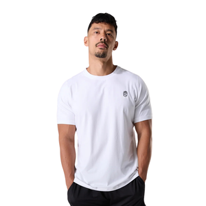 Camiseta Deportiva de Manga Corta para Hombre, Corte Ajustado, para Gimnasio y Entrenamiento, Algodón Elástico Suave, Venta al Por Mayor OEM - Product Image 2