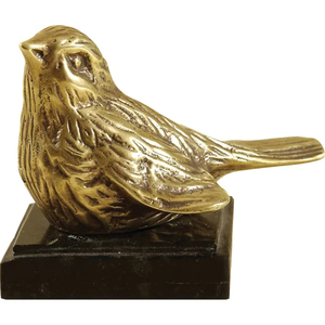 Escultura de Pájaro de Aluminio Dorado Antiguo, Hecha a Mano, Estatua de Sobremesa, Decoración Moderna para el Hogar, Adorno para Estante de Oficina - Product Image 2