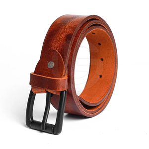 Cinturón de Cuero Genuino Duradero para Hombre, Hebilla Clásica, Correa Ajustable y Suave, para Uso Diario, Casual, de Oficina y Urbano - Product Image 1