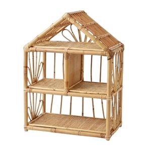 Casa delle Bambole in Rattan Unica, Casa delle Bambole <span class=keywords><strong>Barbie</strong></span>, Mobili per Casa delle Bambole, Grande Casa delle Bambole per Ragazze - Vendita all'Ingrosso - Product Image 1