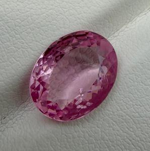 Pierre précieuse naturelle en spinelle, pierre brute, véritable bijou, coupe ovale, pierres précieuses rose Shamim, 8,80x11mm, 3,28 carats, cadeau pour collectionneur - Product Image 1
