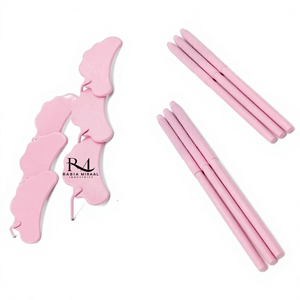 Nouveau produit - Miroir pour extensions de cils en acier inoxydable avec poignée en forme de nuage rose poudré et revêtement diamanté - Personnalisable - Product Image 5
