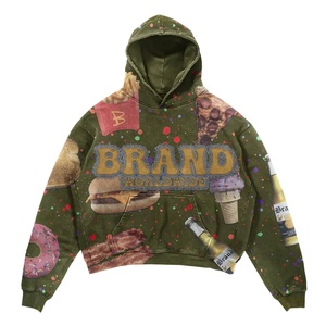 Sudadera con Capucha para Hombre, 100% Algodón, Felpa, de Alta Calidad, Corte Regular, Invierno, Bordada, con Estampado Puff, Diseños Personalizados, con Bolsillos - Product Image 3
