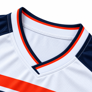 Maillot de football personnalisé à col en V, maillot de football sur mesure, sublimé, respirant, séchage rapide, uniforme d'équipe, vente en gros - Product Image 3