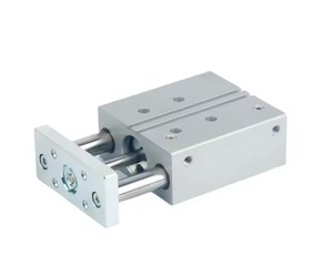 Cylindre pneumatique guidé DFM12-25-P-A-GF avec coussin d'air réglable, glissière pneumatique, alésage 12-63 mm, NBR, double action, vitesse 30-800 mm/s - Product Image 2
