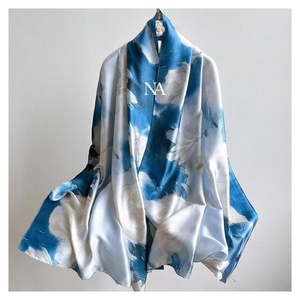 NORTH APPROACH Women's <b>Square</b> <b>Silk</b> <b>Scarf</b> Floral Print Elegant Multi-Functional Fashion Accessory All Seasons - Product Image 1