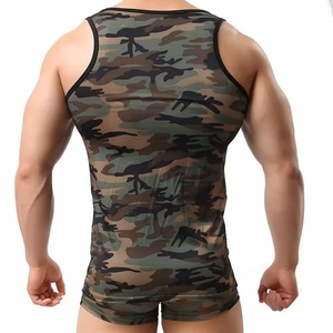 Camiseta sin Mangas con Cuello Redondo y Estampado de Camuflaje para Hombre, Transpirable, Estilo Casual, 100% Algodón, Impresión por Transferencia de Calor, 220g - Product Image 4