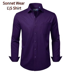 Chemise à manches longues slim fit unie et confortable pour hommes - Product Image 5