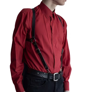 PU <b>Leather</b> Body <b>Harness</b> Adjustable Shoulder Suspenders Durable Comfortable Strong Buckles High Quality Gothic Punk Streetwear - Product Image 1