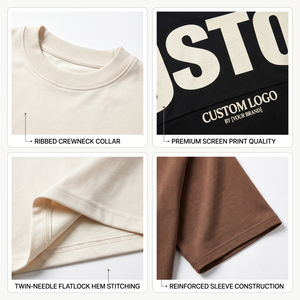 Camiseta Oversize de Algodón French Terry para Hombre, Estilo Urbano, Hombro Caído, Manga Corta, 300g, Transpirable, Venta al por Mayor B2B, Fábrica OEM - Product Image 4