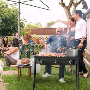 Cocina de gas propano portátil de 3 quemadores 225.000-BTU para cocinas al aire libre y fogatas - Product Image 6