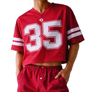 Jersey de Fútbol Americano Personalizado al por Mayor de Primera Calidad, Estilo Urbano Holgado para Hombre, Cuello en V, Malla Deportiva, Marca Privada OEM, Hecho en EE. UU. - Product Image 1