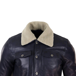 Top Quality <b>Mens</b> Leather <b>Fur</b> <b>Jacket</b> Fashion Warm Coat Durable Leather Winter Wear Custom Logo Supplier Export Quality - Product Image 5