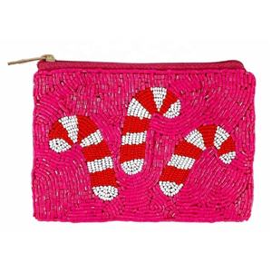 Porte-monnaie en tissu de coton blanc avec ruban en forme de cœur, fermeture éclair écologique, mini pochette multifonctionnelle pour pièces de monnaie et cartes - Product Image 4