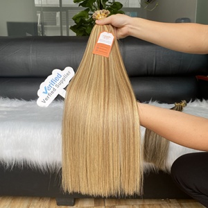Aucune kératine colorée non traitée chimique collée I Tip Extensions de cheveux humains vietnamiens de 8 à 40 pouces de longueur - Product Image 6