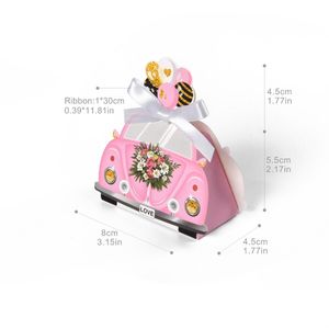 20 Pezzi Scatole Regalo Uniche a Forma di Auto da Matrimonio Rosa, Mini Confezioni per Cioccolatini e Caramelle per Addio al Nubilato e Feste Nuziali - Product Image 4