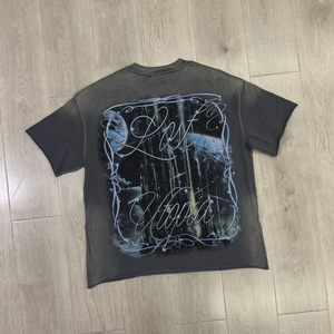เสื้อยืดแขนสั้นพิมพ์ลายหมึกสีขาวระบายทรงสเปรย์เพชรแฟชั่นสตรีทแวร์สไตล์อเมริกันทันสมัยออกแบบได้ตามต้องการ - Product Image 3