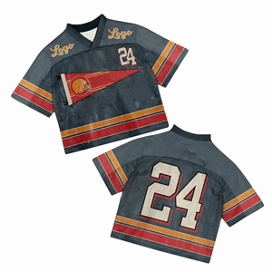 Bruin roze mesh American football shirt heren V-hals korte mouw gesublimeerde print ademend regular fit teamnummers 88 - Product Image 6