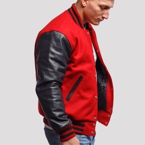 Veste universitaire pour homme, couleur unie violette, col rabattu, fermeture boutonnée, en polyester et coton, coupe classique, pour l'automne - Product Image 5