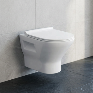 Titan Modern Square Wall Hung Toilet Ceramic WC Pan European Standard Rimless Porcelain Sanitary Ware - Product Image 5