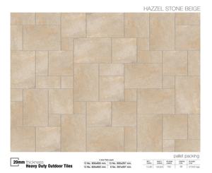 Hazel Stone Beige 20mm Full Body Porcelain Pavers 600x900mm Heavy Duty Outdoor Modern Firebrick Ceramic <b>Floor</b> Tiles - Product Image 6
