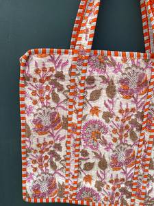 Sac fourre-tout en coton matelassé, imprimé jungle, style bohème - Product Image 3