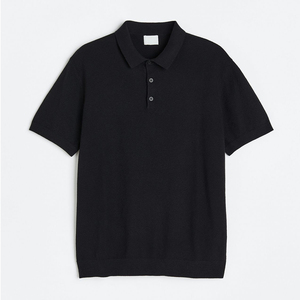 Chemise polo homme été 200g coton, facile à laver, col rond, manches longues - Product Image 4