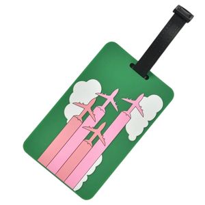   Étiquette de bagage rose et verte pour femme, avec motif avion, durable, pour valise de voyage et vacances - Product Image 4