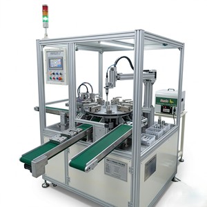 เครื่องประกอบกลอนประตูแบบอัตโนมัติเต็มรูปแบบความเร็วสูง 12 สถานี ใช้เวลา 4.5 วินาทีต่อรอบ สำหรับการจ่ายน้ำมัน 7 ชิ้นส่วน - Product Image 1