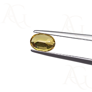 Zafiro Amarillo Cultivado en Laboratorio, Forma Ovalada, Gema Suelta, Zafiro Amarillo de Alta Calidad para Anillos, Fabricación de Joyas, Corte Personalizable - Product Image 2