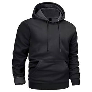 Sudadera con Capucha Personalizada para Hombre, Color Negro Carbón, para Invierno |   Sudadera de Forro Polar Grueso de 320 g |   Forro de Contraste Premium, Impermeable, Corte Holgado - Product Image 2