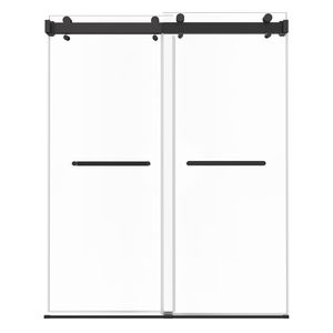 Porta Doccia Scorrevole Senza Telaio in Vetro Temperato Trasparente 48'' x 76'', Spessore 3/8'', Insonorizzata e Anti-Schiacciamento - Product Image 1