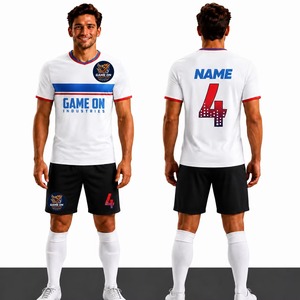 Camiseta de Fútbol Impermeable con Estampado por Transferencia de Calor, Ecológica, Personalizada, Transpirable, Conjunto de Uniforme de Fútbol para Equipos Escolares - Product Image 1