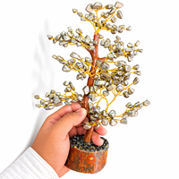 Arbre à Argent Feng Shui en Pyrite Naturelle Dorée, Pierre de Guérison, Bonsaï Décoratif pour la Richesse, 10 Pouces, Fait Main, 100% Naturel, Vente en Gros