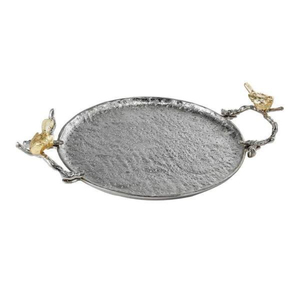 Plateaux de service en acier de qualité supérieure avec poignée décorative, forme personnalisée, pour la présentation des aliments sur table, utilisés dans les hôtels et les mariages - Product Image 6