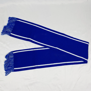 Ensemble écharpe et bonnet longs en acrylique bleu roi Zeta Phi Beta, motif sportif football, logo personnalisé, équipement universitaire d'hiver pour sororité - Product Image 1