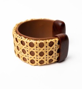 Handmade Wood Rattan Bangle <b>Bracelet</b> for Women <b>Boho</b> Vintage Daily Wear Party Festive Premium Finished Fashion Jewelry Hand Cuff - Product Image 1
