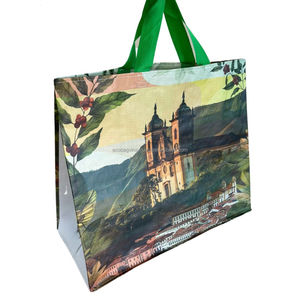 Precio competitivo al por mayor ECOBAG VINA Diseño personalizado Mango Medio No tejido y PP Bolsas de compras tejidas Hecho en Vietnam - Product Image 5