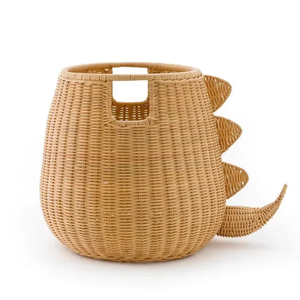 Cesta de Mimbre con Forma de Dinosaurio para Niños, Hecha a Mano, Ecológica, Cesta de Almacenamiento, Proveedor Mayorista, Decoración para Habitación Infantil - Product Image 1
