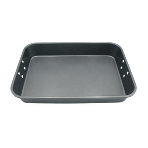 15x10 Inch Carbon Steel Roaster with drop <b>down</b> handle, Non-Stick Coating and Home Baking - Product Image 5