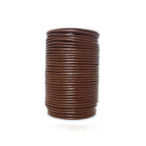 Natural 2mm Brown <b>Leather</b> <b>Cord</b> Various Colors and Sizes 1/2/3/4/5/6/7/8mm Stocks for Macrame Craft Projects Braided Finish - Product Image 1