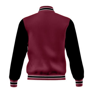 Meilleures vestes universitaires en toile pour hommes, personnalisables avec logo, vestes Letterman unies, vente en gros de vestes universitaires vierges en toile - Product Image 3