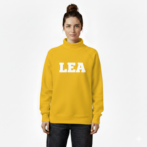 Women's Purple Oversized Mock Neck Women Graphic Sweatshirt <b>Drop</b> Shoulder Long Sleeve Casual Fleece Pullover Loose Fit Soft Cozy - Product Image 3