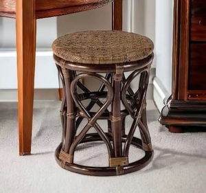 <b>Bamboo</b> <b>Stool</b> Traditional Eco-Friendly Outdoor Garden Furniture Durable Fabric Upholstery Living Room Home Decor Courtyard Use - Product Image 3
