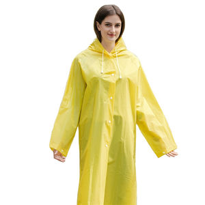 Veste de pluie transparente personnalisée pour femme, jaune, grande taille, broderie, respirante, séchage rapide, écologique, de haute qualité - Product Image 3