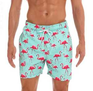 Short de bain camouflage pour homme, séchage rapide, avec cordon de serrage, décontracté, longueur courte, taille mi-haute, en polyester tissé - Product Image 6