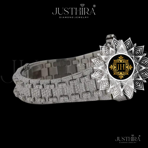High on Demand Durable Moissanite Diamond Quartz Watch Men Waterproof Stainless Steel Casual <b>Wristwatch</b> Available For Sale - Product Image 4