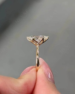 Bague de fiançailles solitaire en diamant de laboratoire taille marquise 3 carats, bague en diamant taille marquise sertie en forme de tulipe, bague en diamant de laboratoire certifiée IGI - Product Image 4