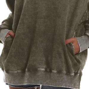 Sudadera Vintage de Estilo Urbano con Lavado Ácido y Bordado, Personalizable OEM/ODM, Unisex, Venta al Por Mayor - Product Image 5